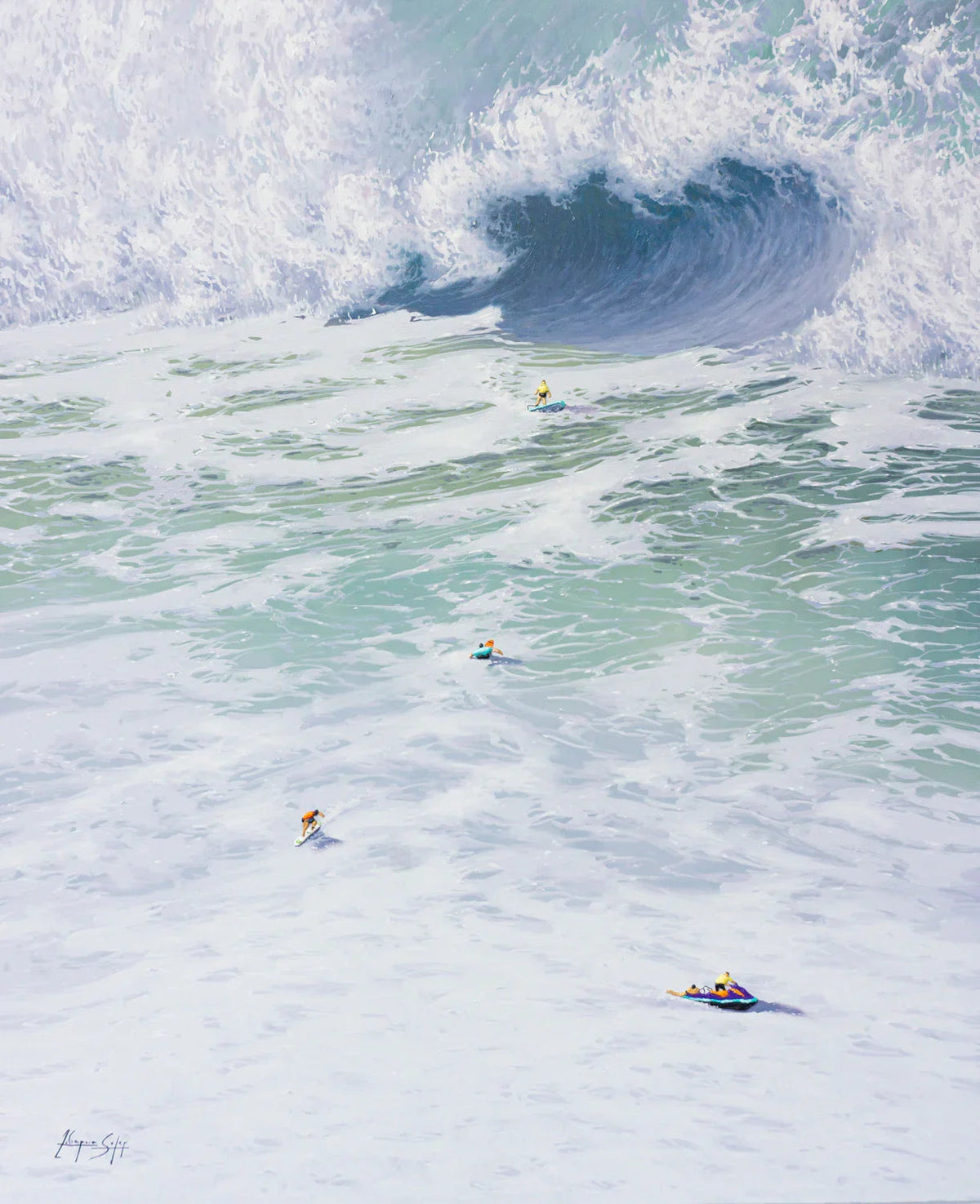 Nazaret I by Antonio Garcia Soler, a hyperrealist wave painting