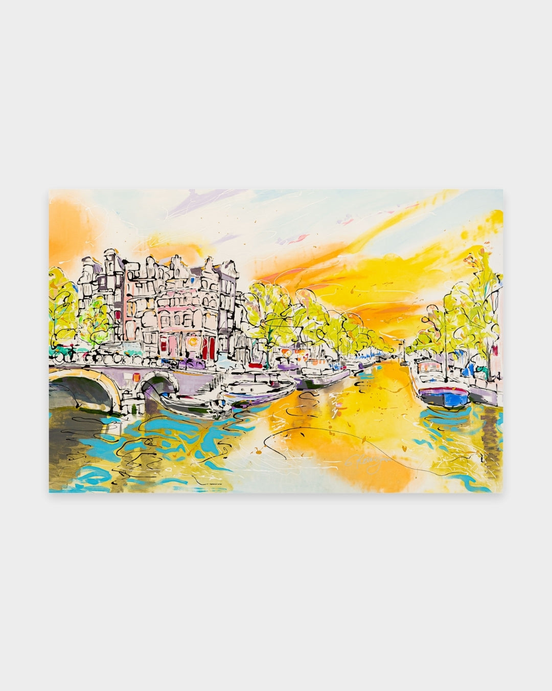 Sunset At The Canal - Jaloe Art Gallery