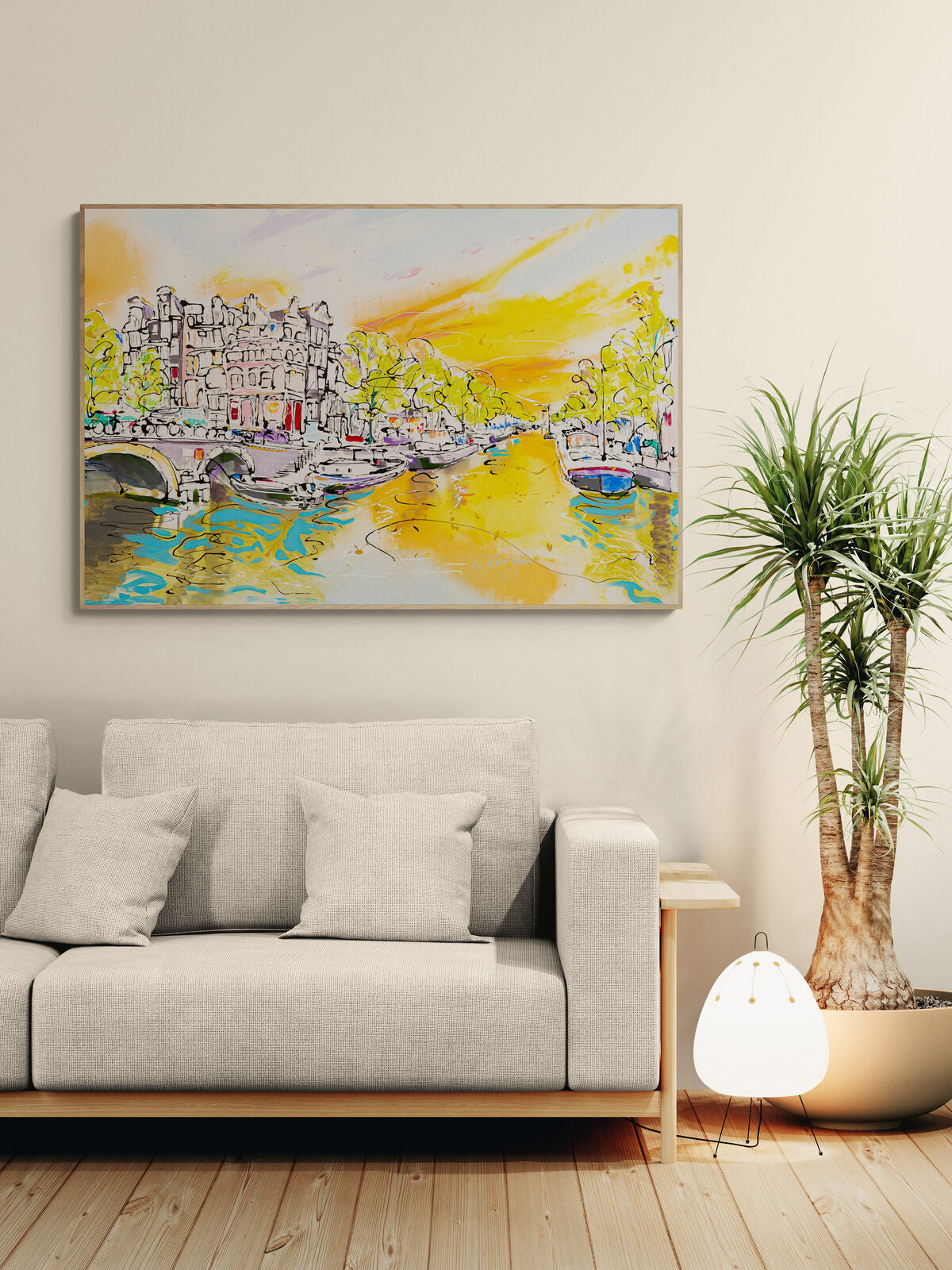 Sunset At The Canal - Jaloe Art Gallery