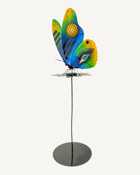 Untitled, steel butterfly sculpture by Pineda Mariscal | Jaloe Art Gallery