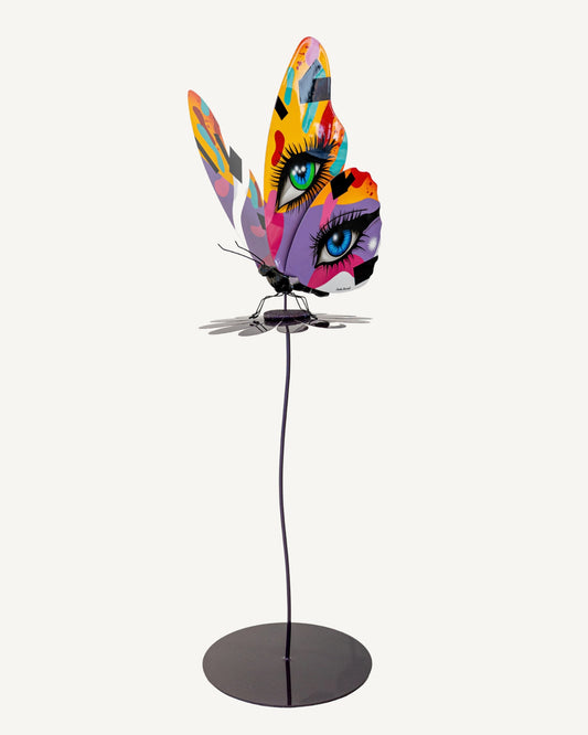 Untitled, steel butterfly sculpture by Pineda Mariscal | Jaloe Art Gallery
