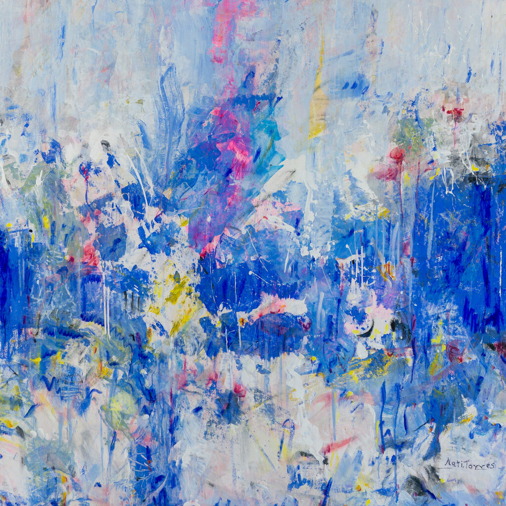 Blue Flowers by Nati Torres | Jaloe Art Gallery