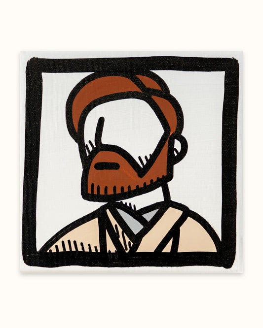 Melkio - Obi-Wan - 20x20 cm - Mix media on canvas
