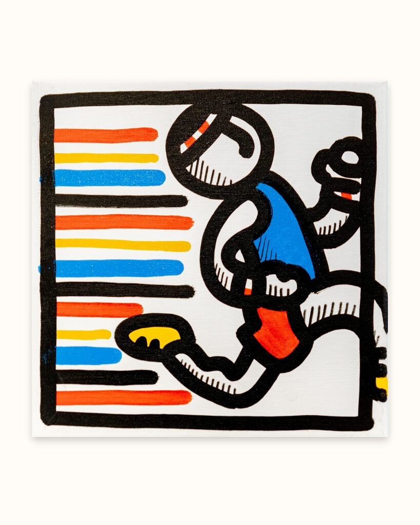 Melkio - Running - 30x30 cm - Mix media on canvas