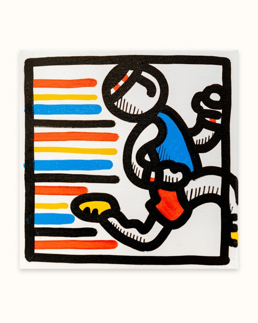 Melkio - Running - 30x30 cm - Mix media on canvas