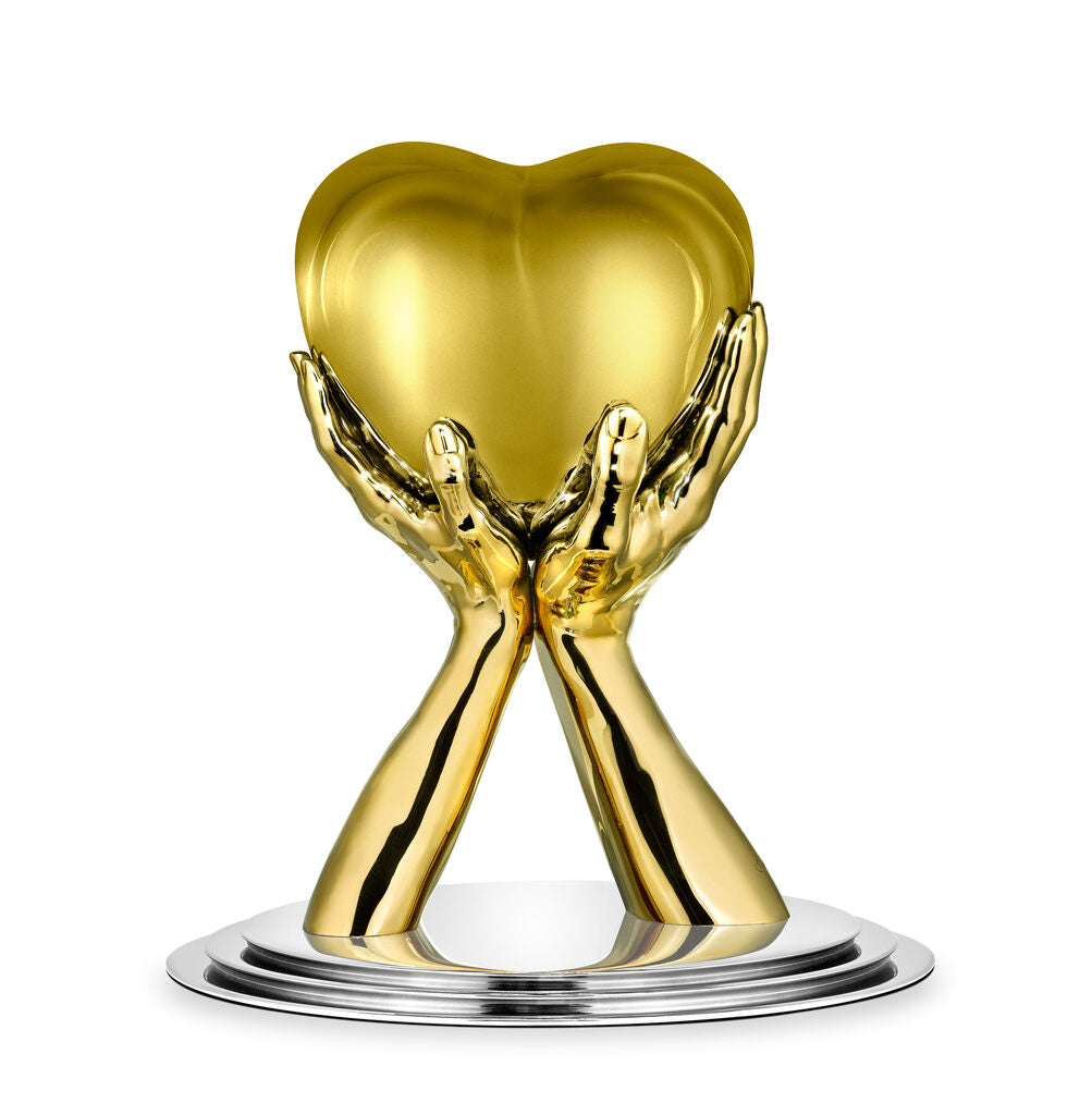 I Give You My Heart III, Golden Resin by Lorenzo Quinn | Jaloe Art Gallery