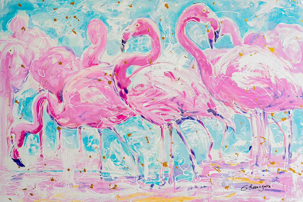 Flamingo Coast by Eduardo Romaguera | Jaloe Art Gallery